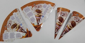 Precio de fabrica de grado de alimentos de papel laminado de papel de aluminio para el logotipo personalizado de embalaje de helado